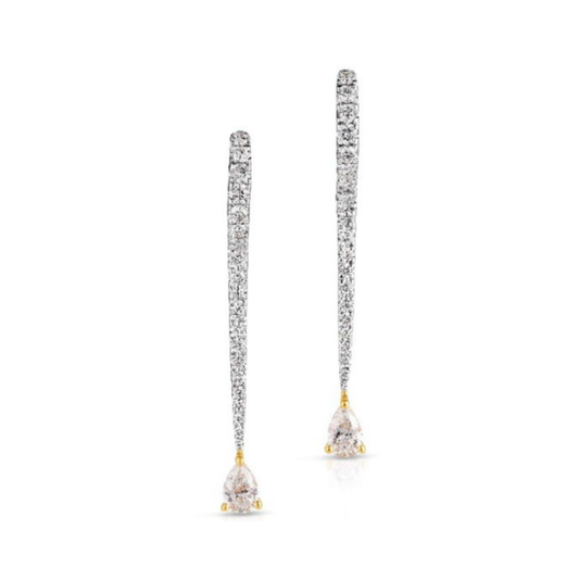 Pear-Shaped Diamond Spike Earrings