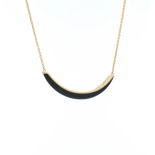 Luna Necklace - Gold Black Onyx