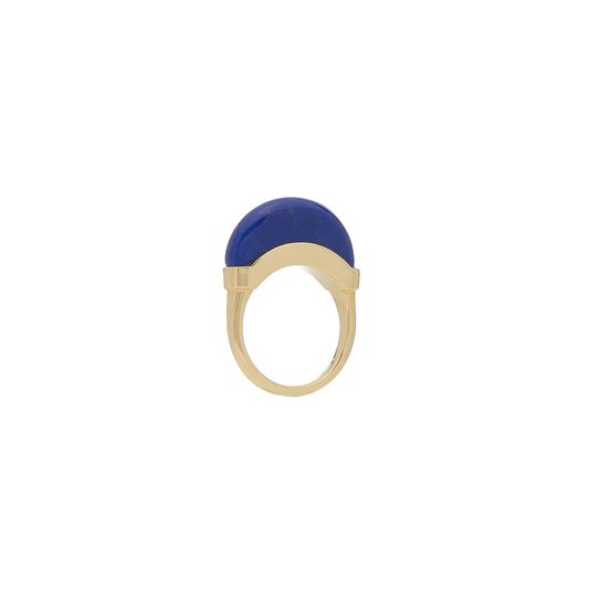 Luna Mini Ring - Gold & Lapis