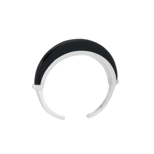 Luna Cuff - Silver & Black Onyx