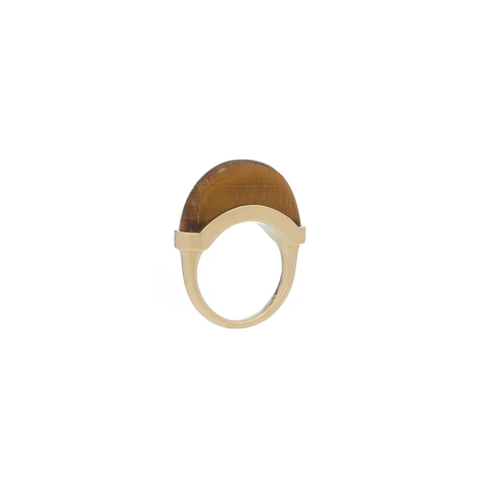 Luna Ring - Gold & Tiger Eye