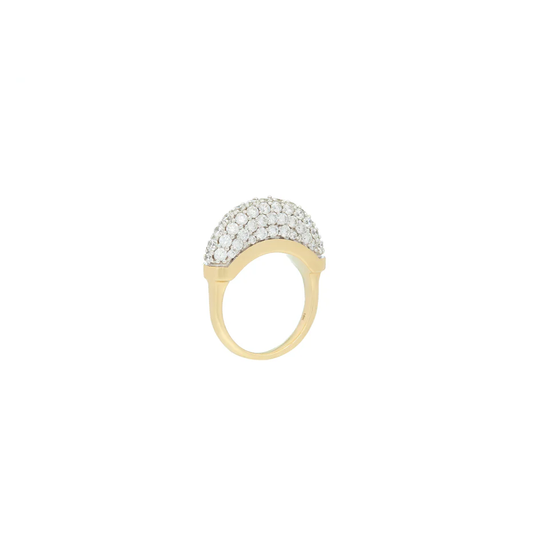 Luna Mini Ring- Gold Diamond Pave