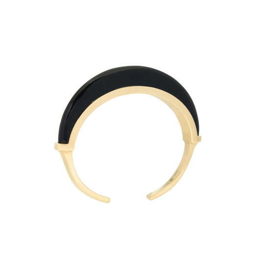 Luna Cuff - Gold & Black Onyx