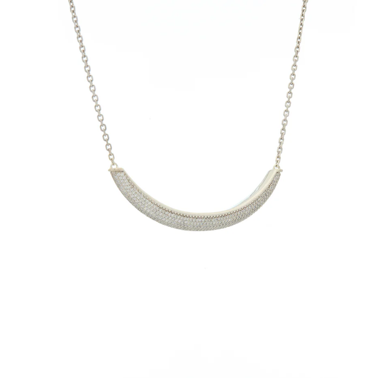 Luna Necklace - White Gold Diamond Pave