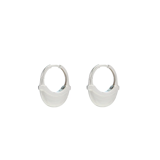 Luna Medium Hoops - Silver