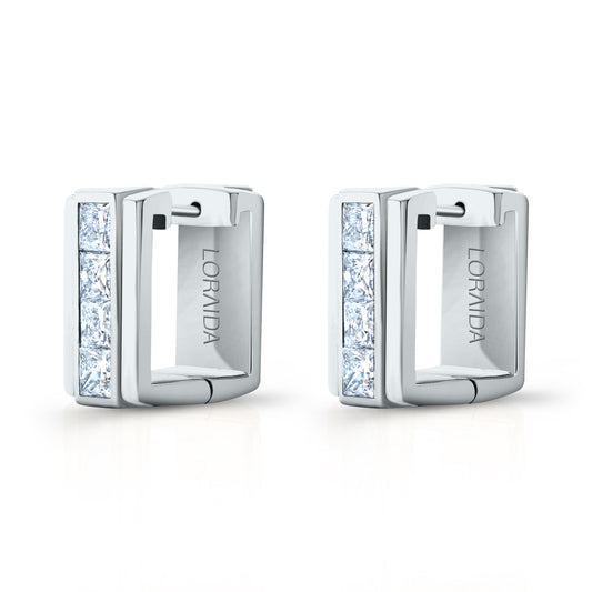 Vortex Square Princess Square Earrings