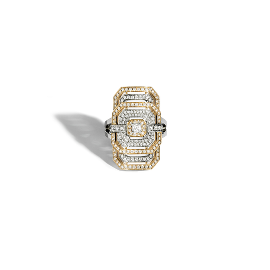 White & Yellow Gold My Way Ring