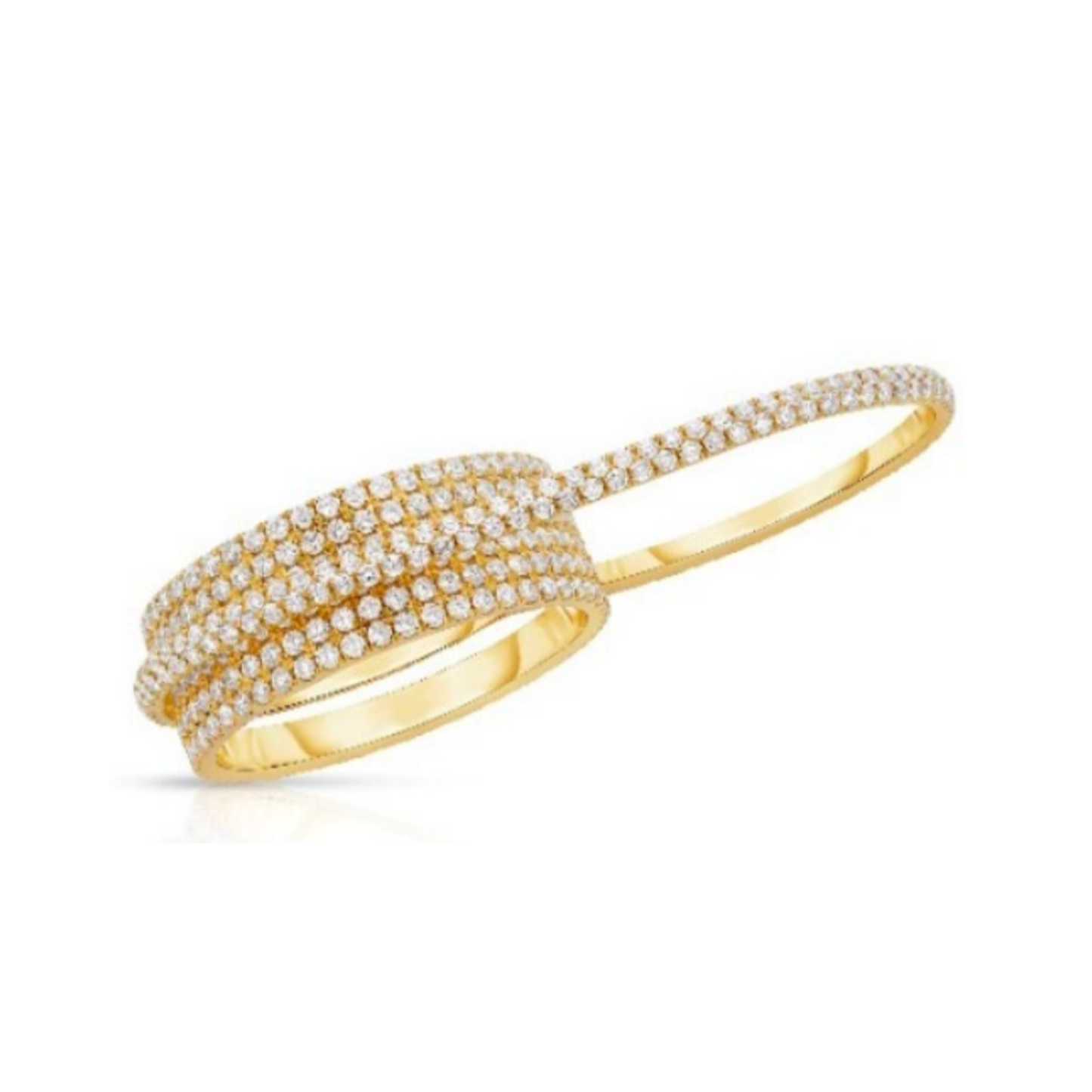 Two Finger Interlocking Ring