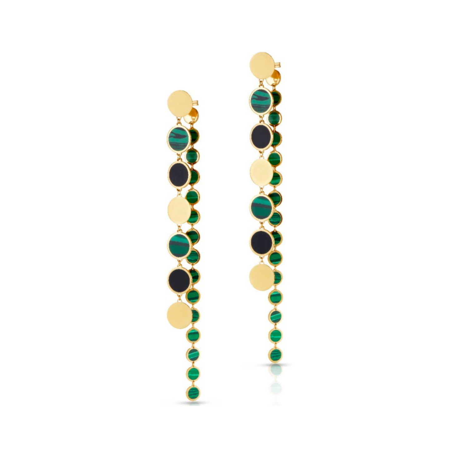 Malachite Inlay Earrings