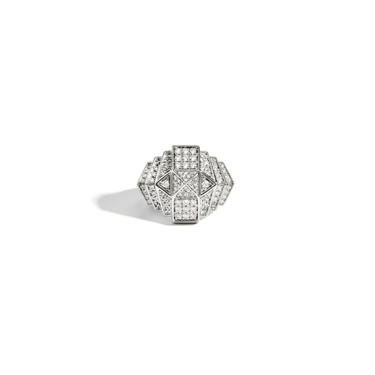 Rockaway Mini Pyramid White Gold Ring