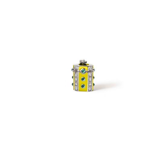 Luck Wishbox Enamel Pendant