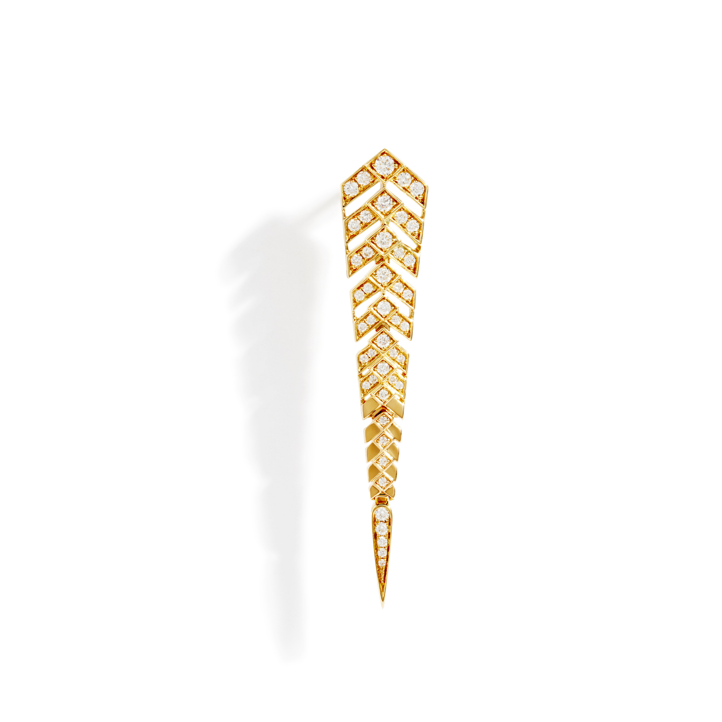 Stairway M Yellow Gold Earrings