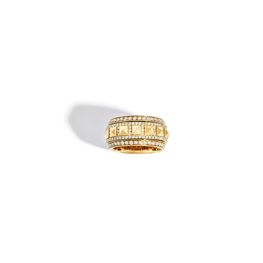 Rockaway Spinner Yellow Gold & Diamonds Ring