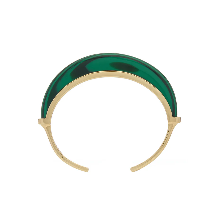 Luna Cuff - Gold Malachite