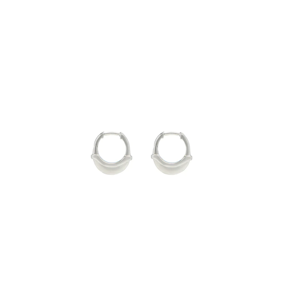 Luna X-Small Hoops - Silver