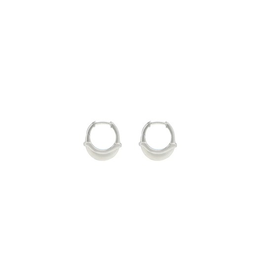 Luna X-Small Hoops - Silver
