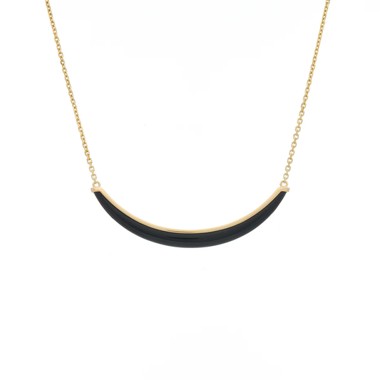 Luna Necklace - Gold Black Onyx