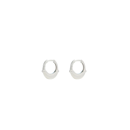 Luna X-Small Hoops - Silver