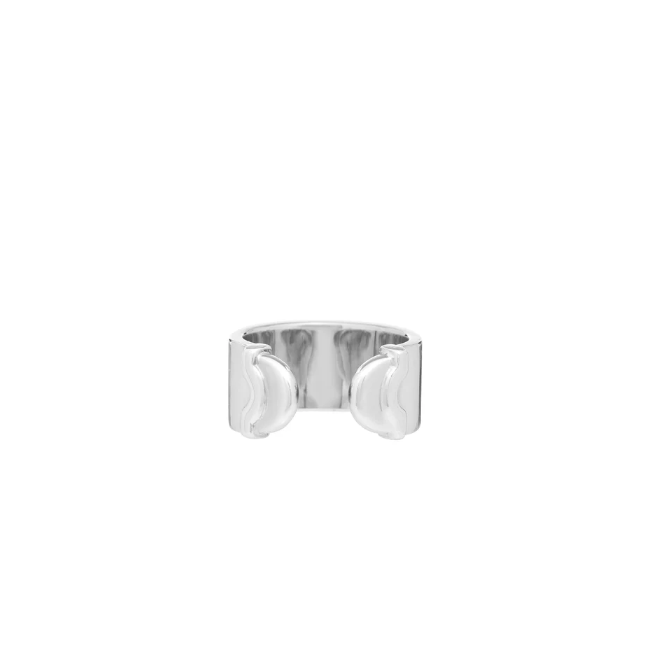 Doppia Luna Ring - Silver