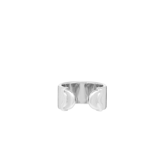 Doppia Luna Ring - Silver