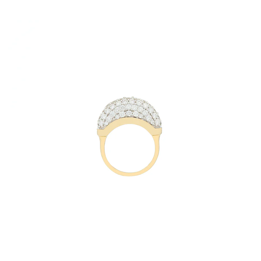 Luna Mini Ring- Gold Diamond Pave