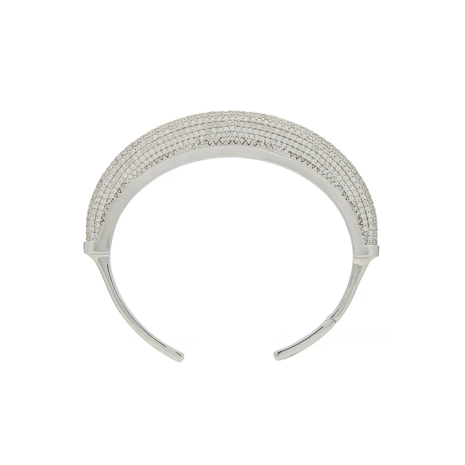 Luna Cuff - White Gold Diamond Pave