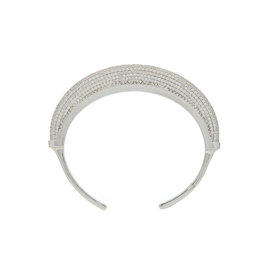 Luna Cuff - White Gold Diamond Pave