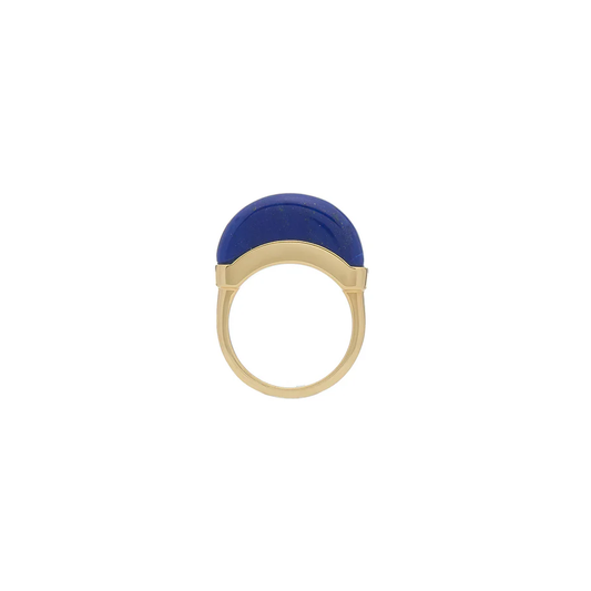 Luna Mini Ring - Gold & Lapis