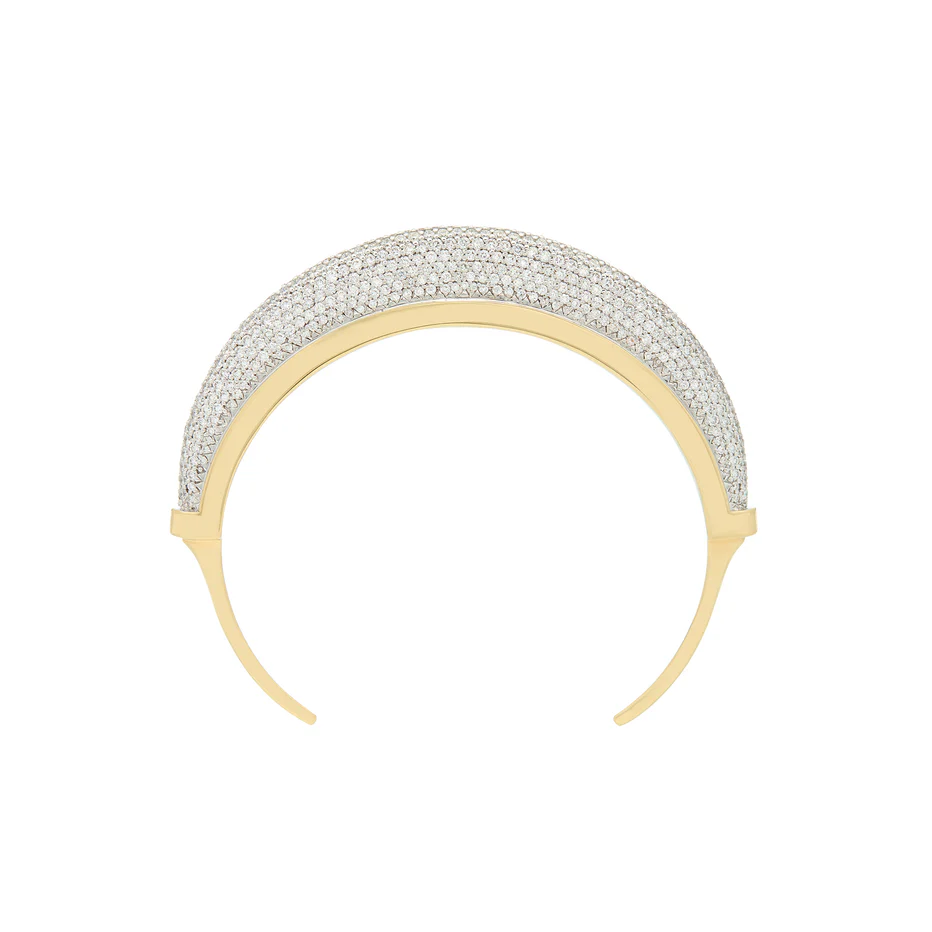 Luna Cuff - Gold Diamond Pave