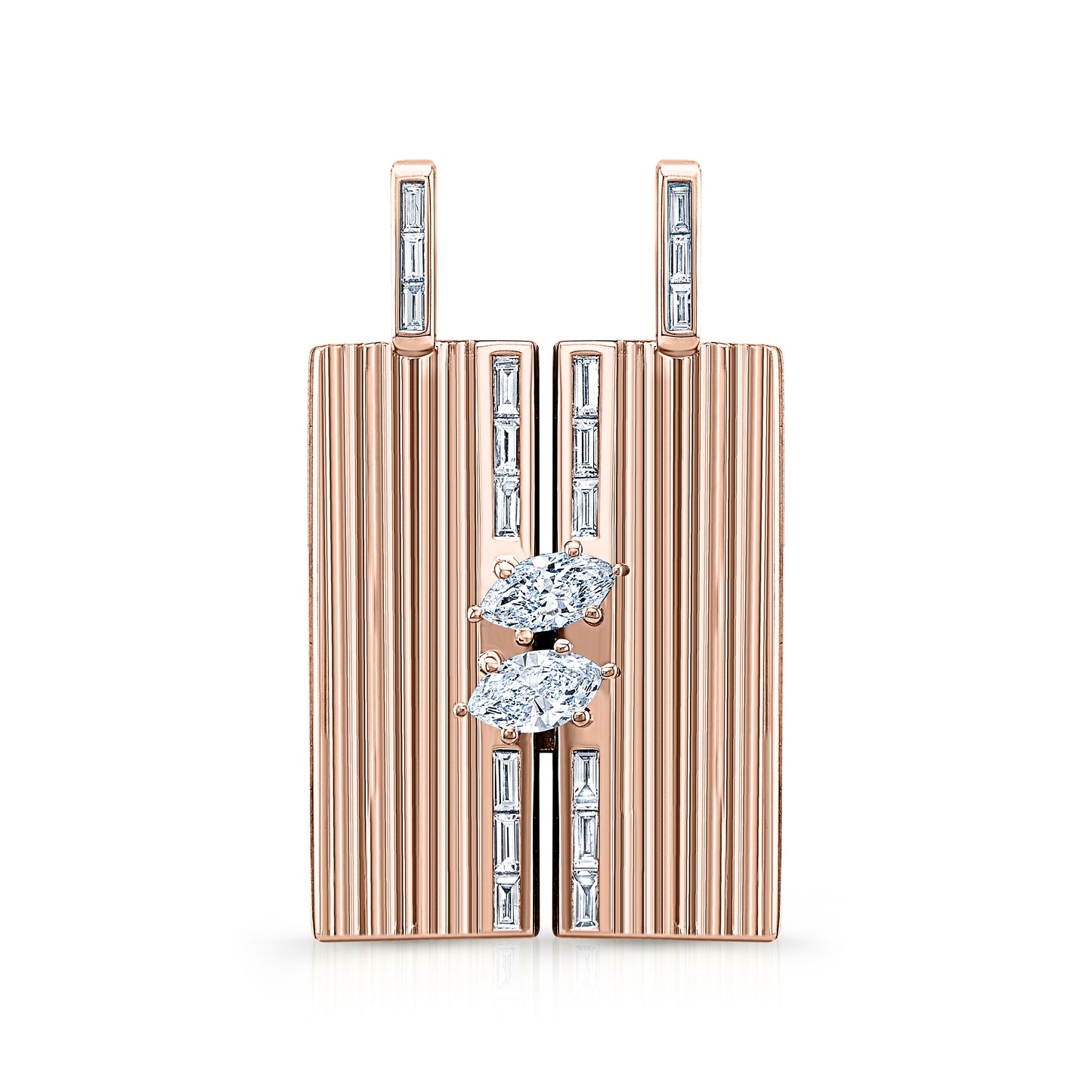 Medium Blade Double Marquise (Full Baguette Pave)