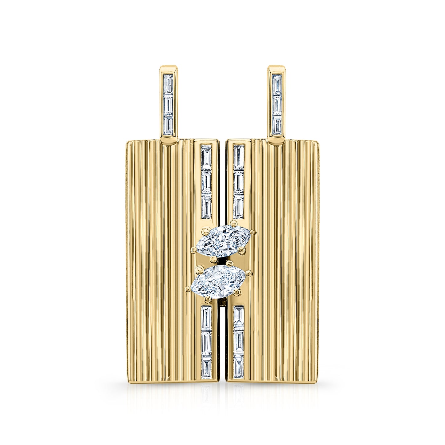 Medium Blade Double Marquise (Full Baguette Pave)