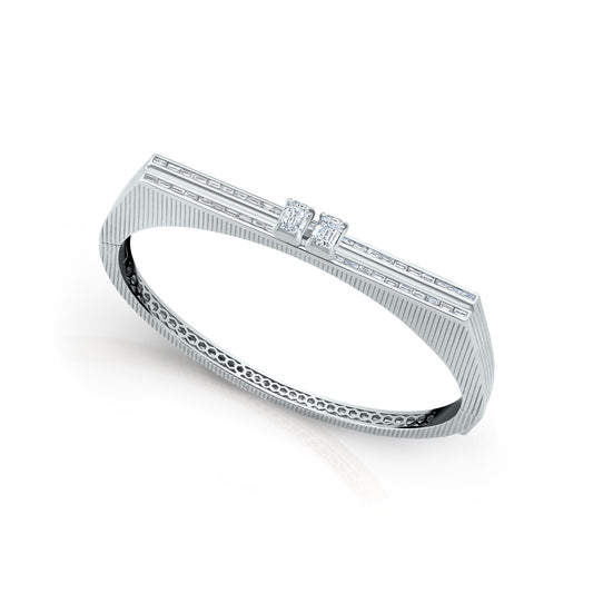 Blade Double Emerald Bangle