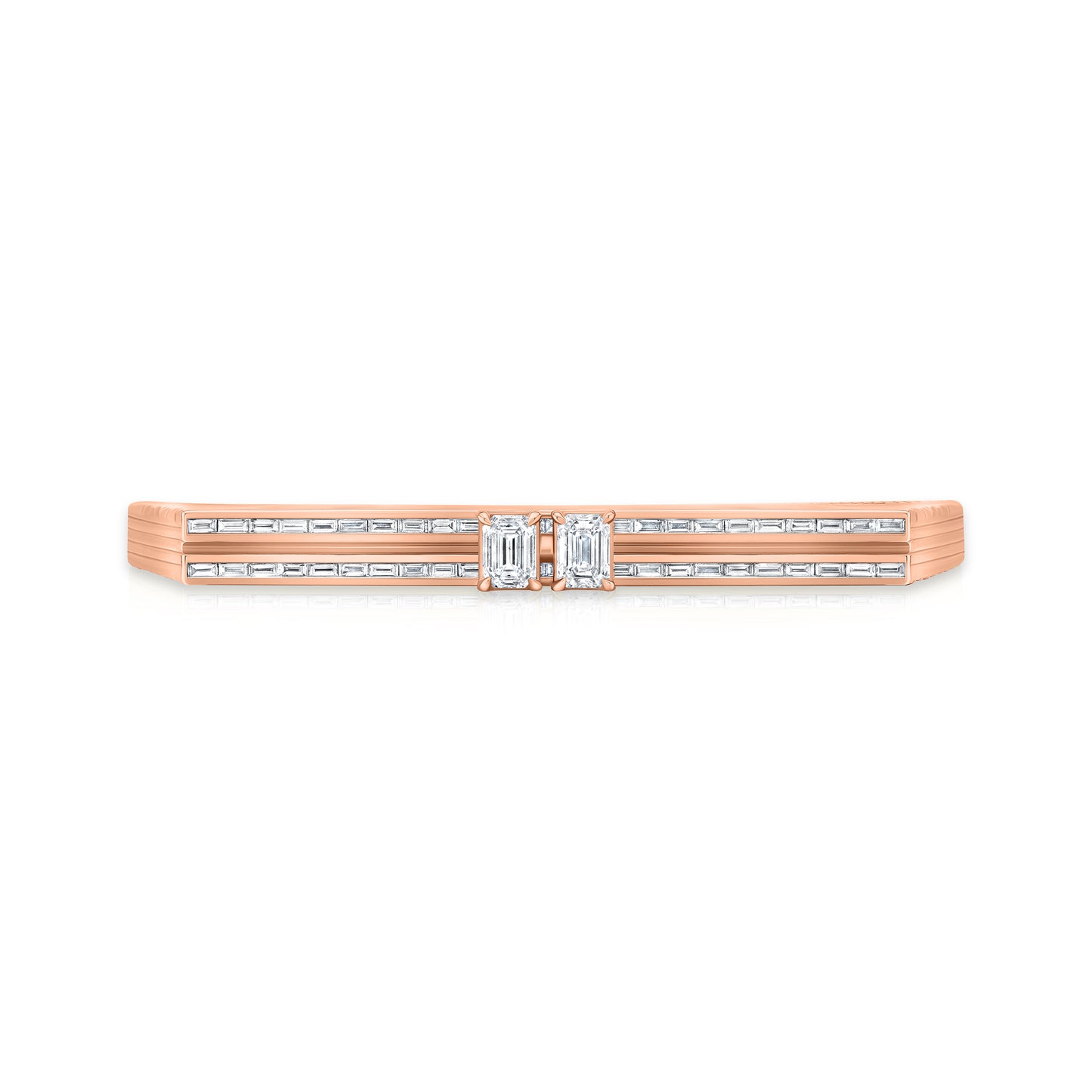 Blade Double Emerald Bangle