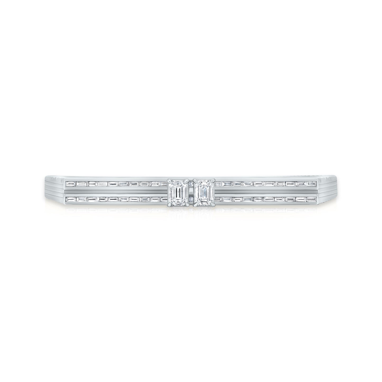 Blade Double Emerald Bangle