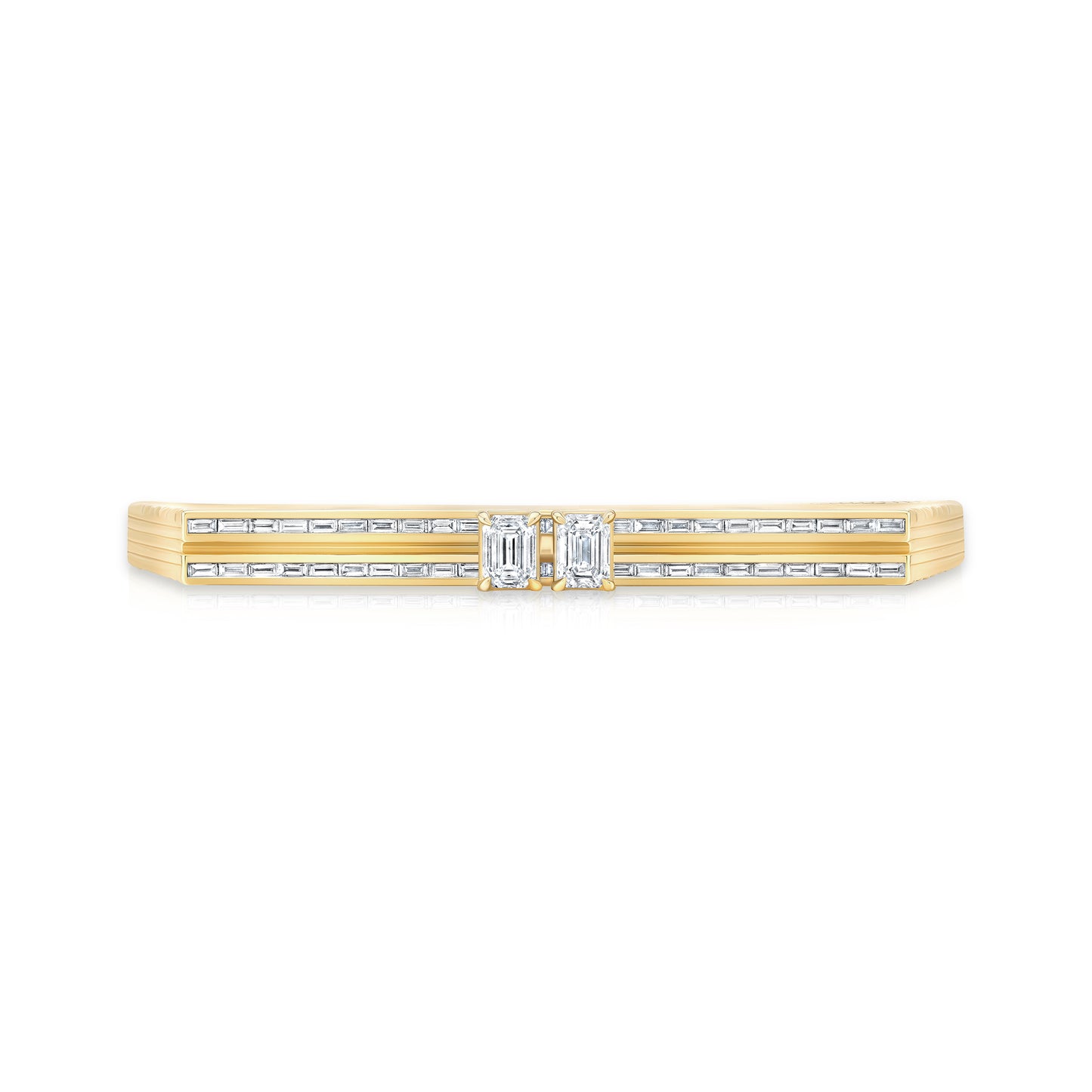 Blade Double Emerald Bangle