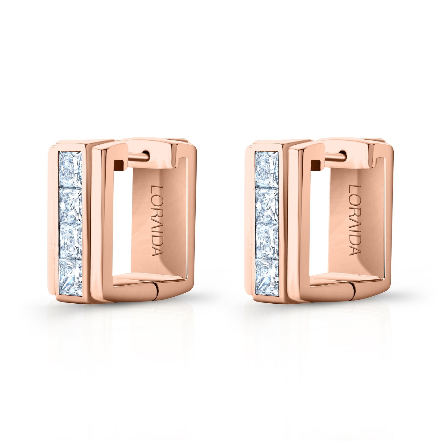 Vortex Square Princess Square Earrings