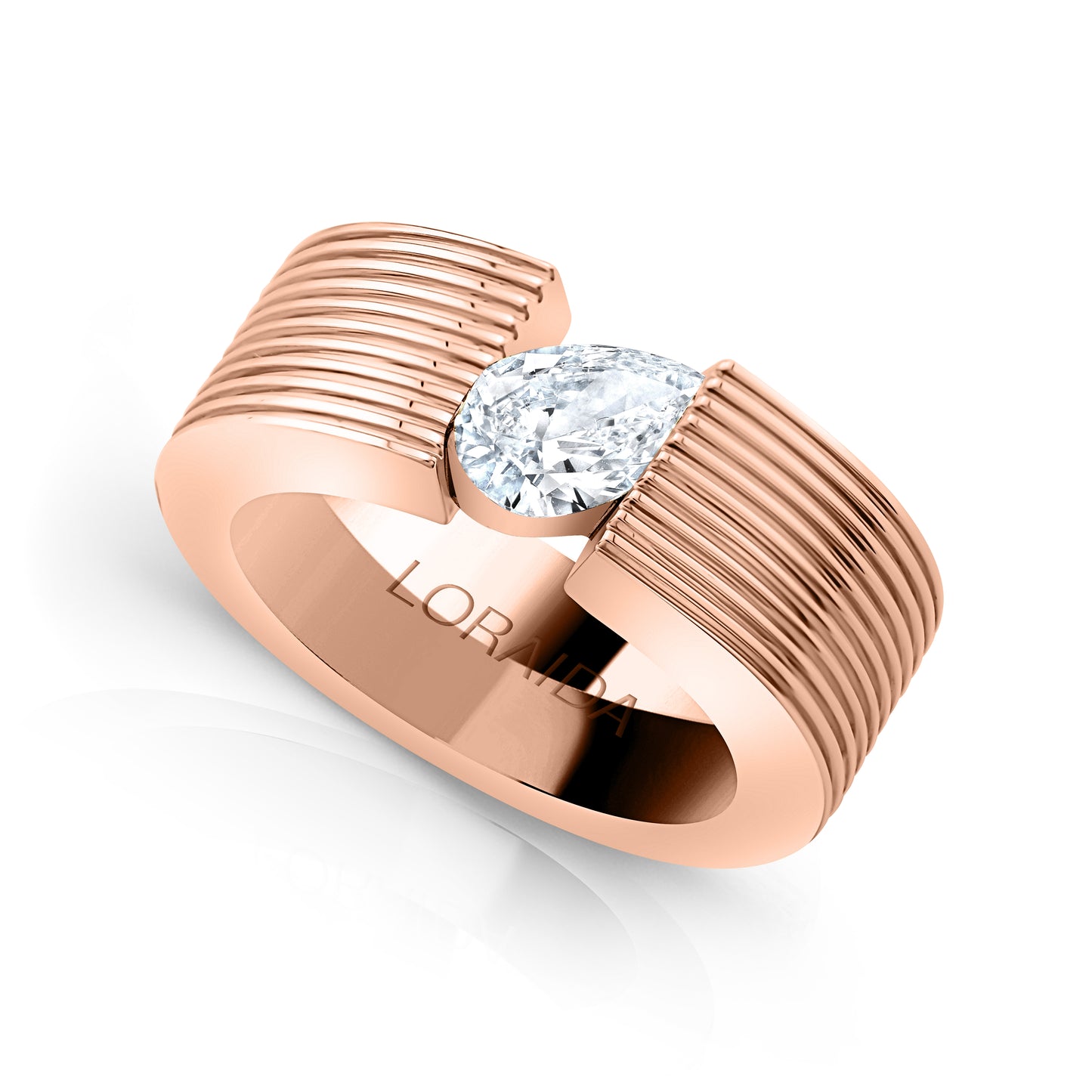 Blade Pear Pinky Ring