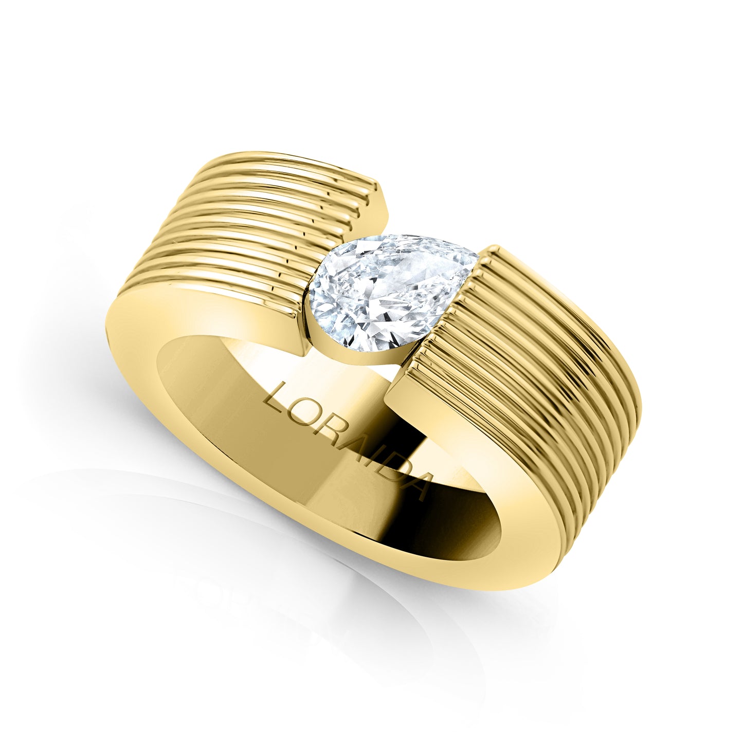 Blade Pear Pinky Ring