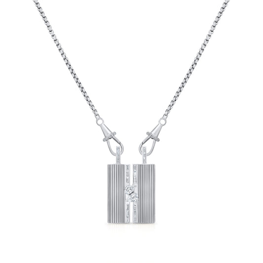 Medium Blade Double Pear (Full Baguette Pave)