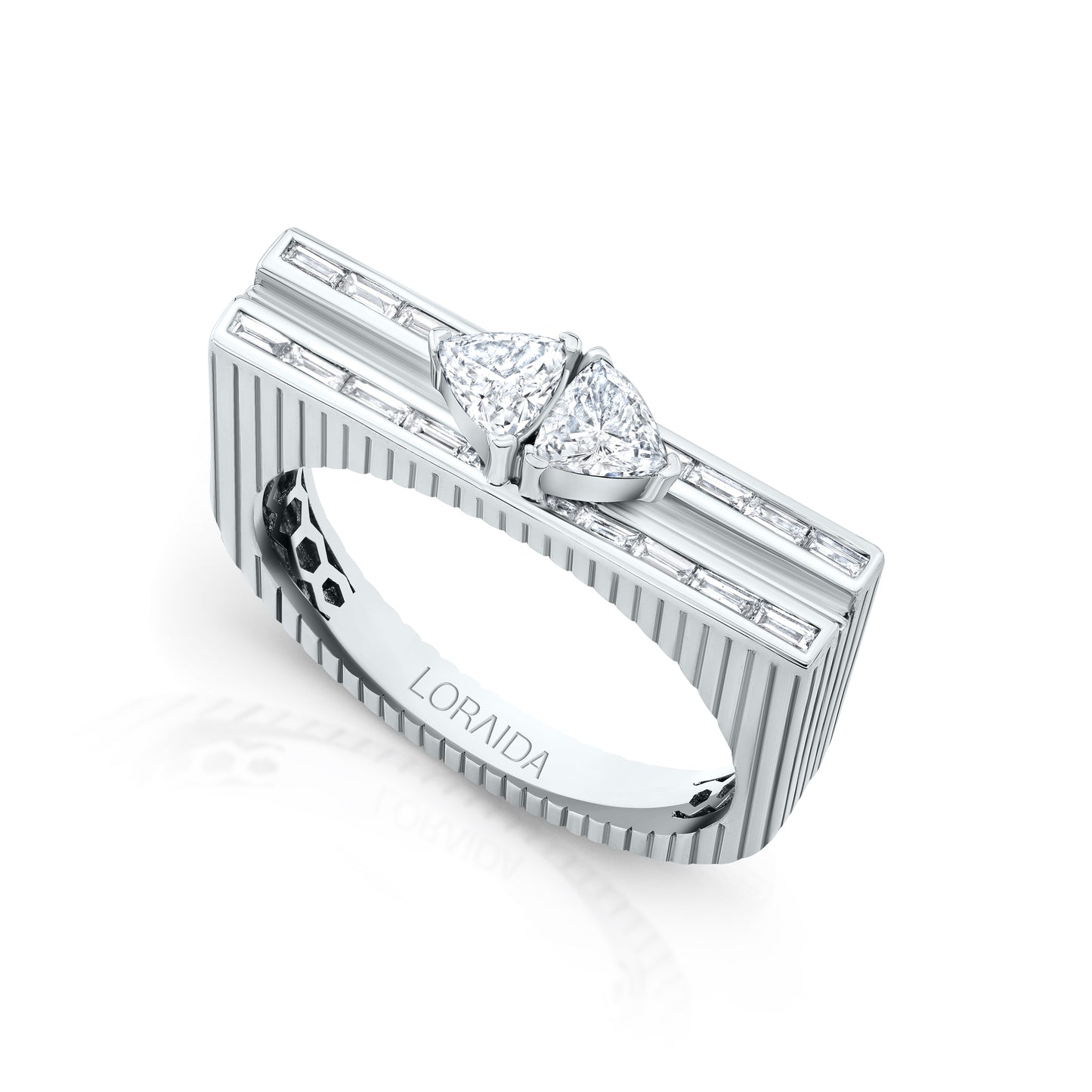 Blade Double Trillant & Baguette Ring